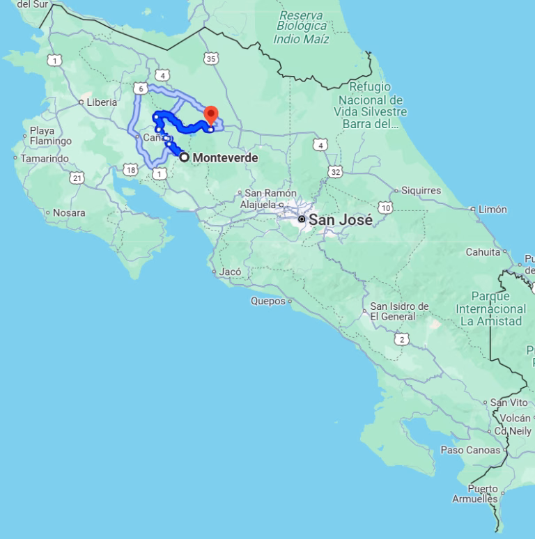 Private Transfer from La Fortuna to Monteverde